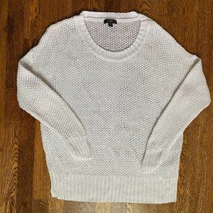 J.Crew White Linen Open-Knit Beach Sweater - Size M